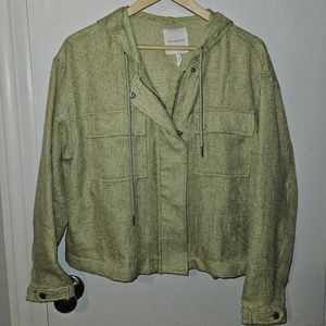 Avec Les Filles Lightweight Hooded Jacket Size XL